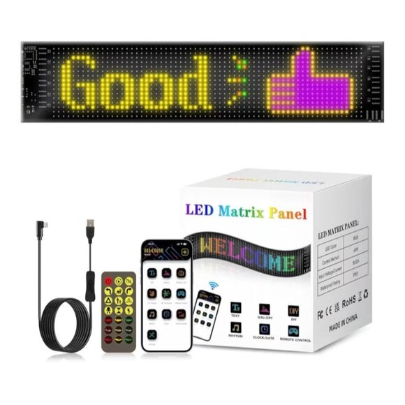 Programmable LED Scrolling Sign Display Bluetooth App Control Flexible RGB Matri - Picture 6 of 10